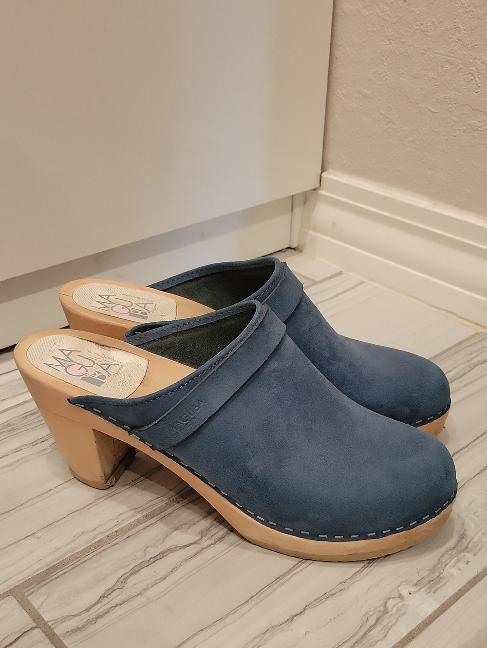 Maguba Of Sweden Suede Slip-On Clog Heels